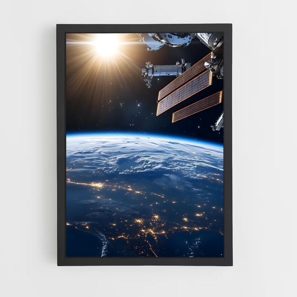 Poster Astronaute au Dessus de la Terre (vue 2)